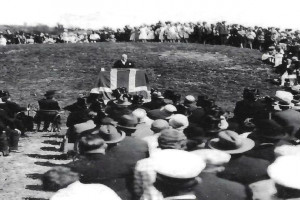 Bilde av Gokstadhaugen innvies i 1929